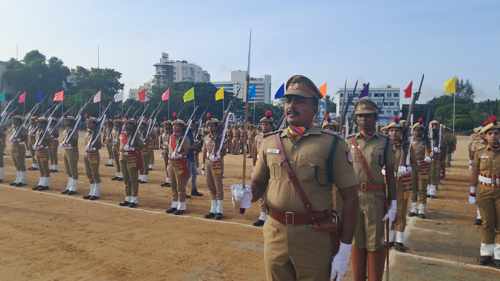 கோவையில் சுதந்திர தின விழாவிற்காக பலத்த போலீஸ் பாதுகாப்பு