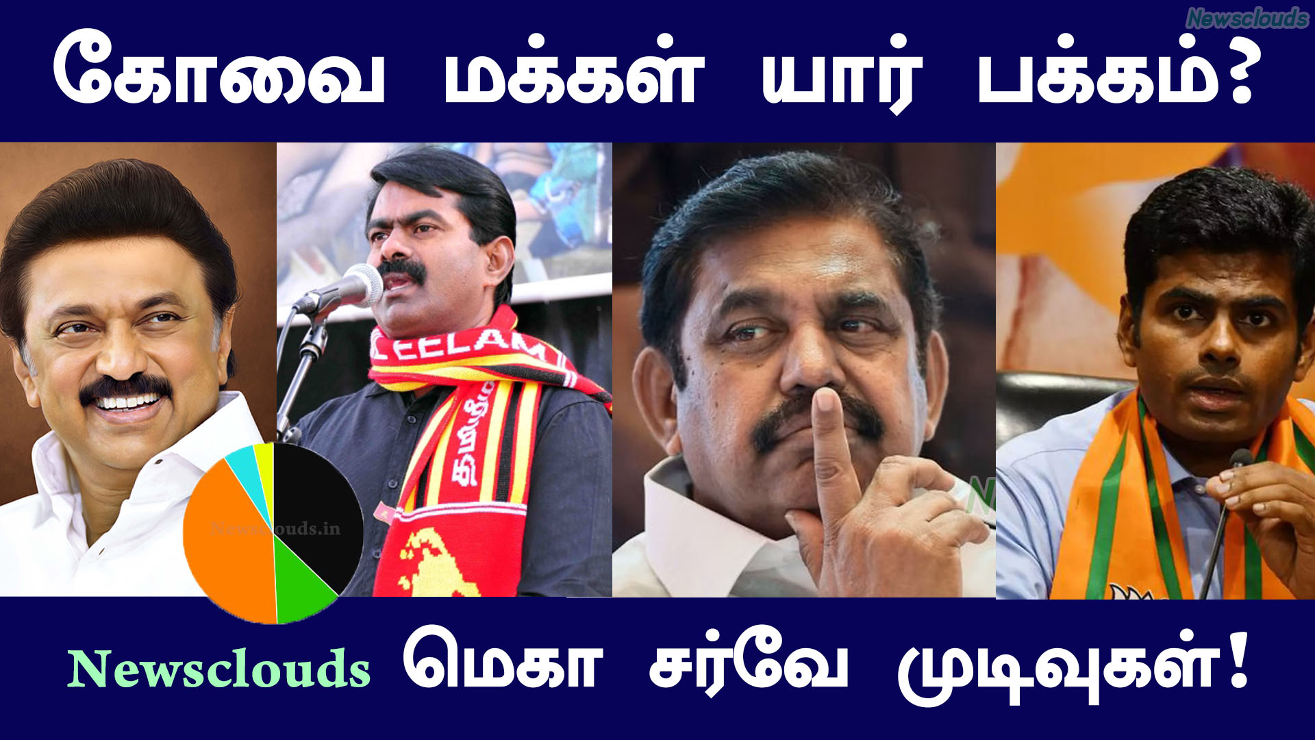 நாடாளுமன்றத் தேர்தலில் கோவை மக்கள் யார் பக்கம்!  Newsclouds சர்வே முடிவுகள்!