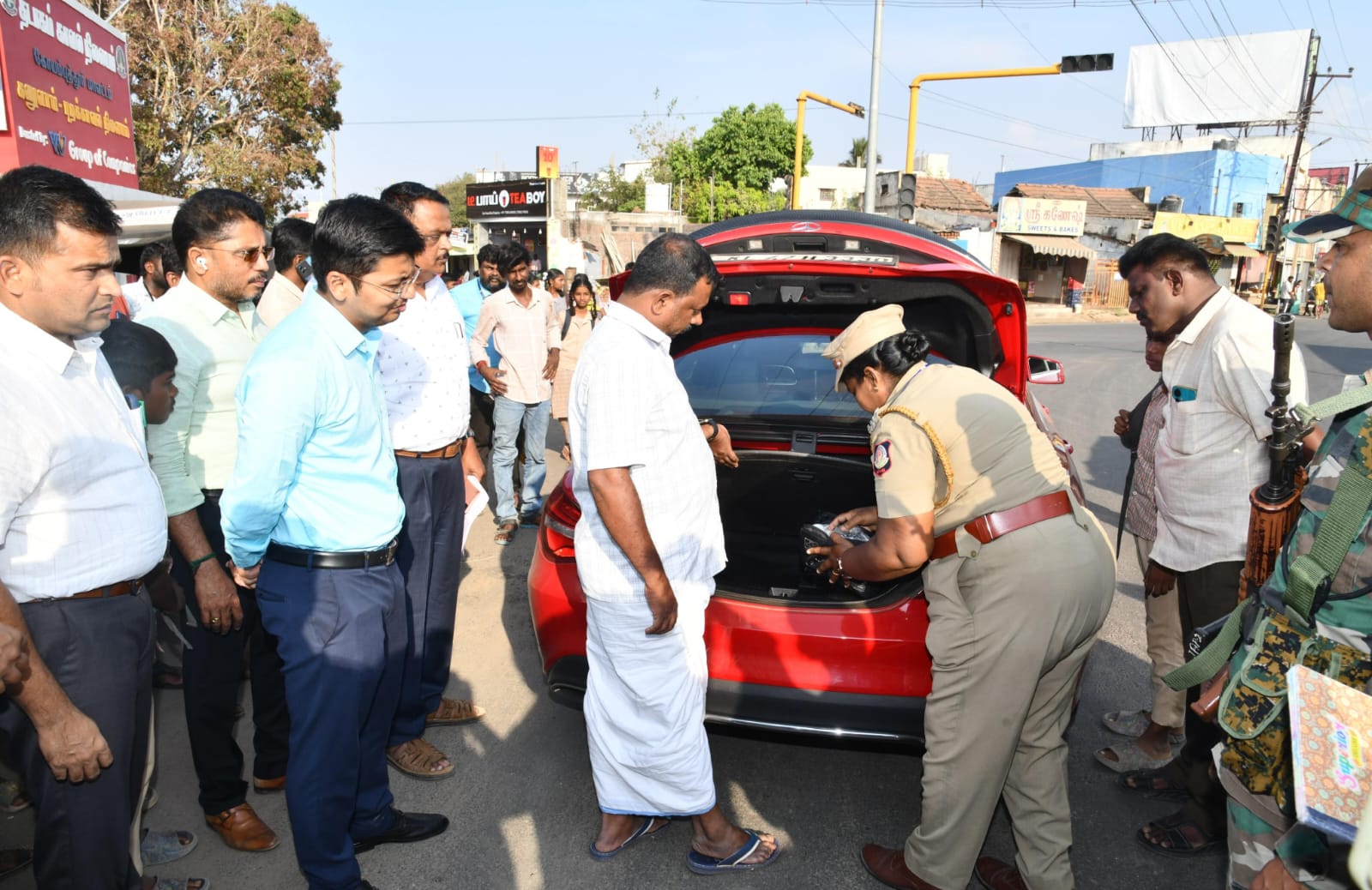 கணுவாய் பகுதியில் மேற்கொள்ளப்பட்டு வரும் வாகன தணிக்கை- மாவட்ட ஆட்சியர் ஆய்வு...