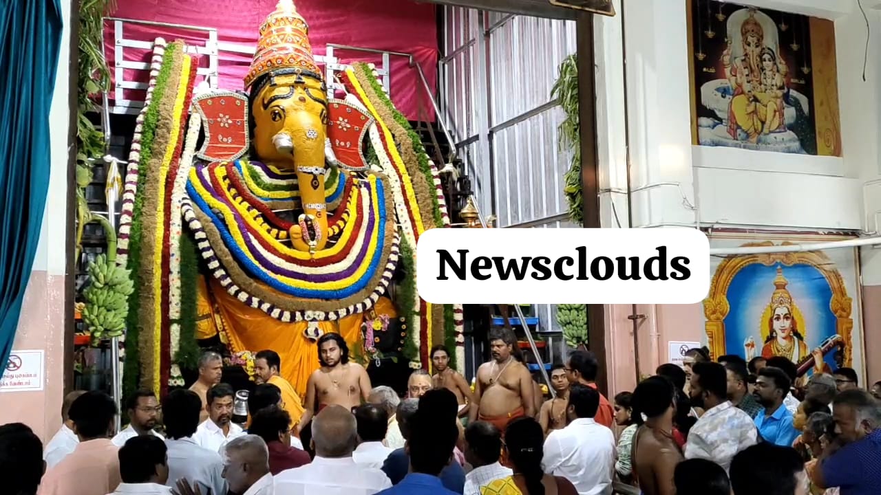 விநாயகர் சதுர்த்தி பண்டிகை- ராஜ அலங்காரத்தில் அருள்பாலித்த புலியகுளம் முந்தி விநாயகர்...