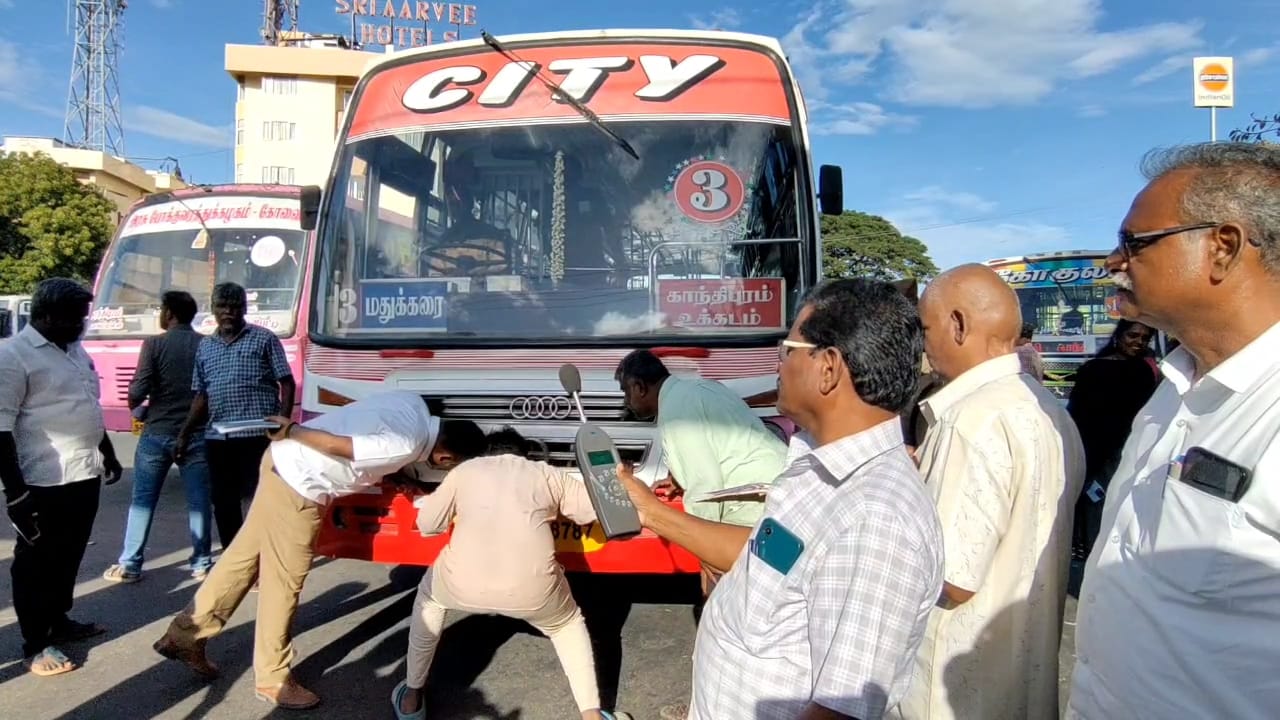 கோவையில் அரசு மற்றும் தனியார் பேருந்துகளில் ஆய்வு நடத்திய அதிகாரிகள்...